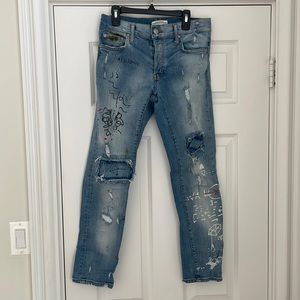 Zara Premium Denim Collection graffiti jean